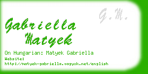 gabriella matyek business card